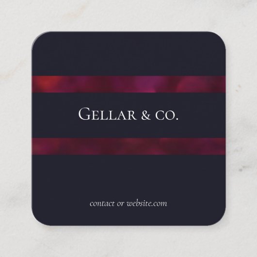 Carré Carte de visite bleu profond (Devant)