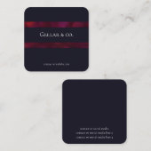 Carré Carte de visite bleu profond (Devant / Derrière)