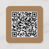 Carré Carte de visite Brown de l'instructeur de conduite (Dos)