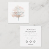 Carré carte de visite brumeux d'arbre (Devant / Derrière)