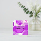 Carré Carte de visite Bubble violet (Debout devant)