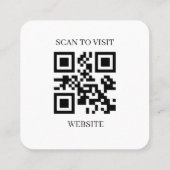 Carré Carte de visite carrée avec code QR pour site web (Dos)