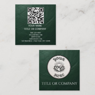 Carré Carte de visite carrée moderne avec QR Code