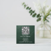 Carré Carte de visite carrée moderne avec QR Code (Debout devant)