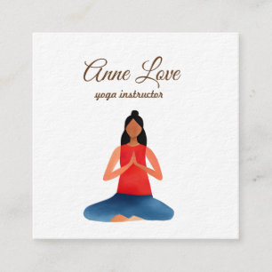 Carré Carte de visite carrée Yoga , Méditation