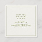 Carré Carte de visite Casquette Baker Chefs (Dos)