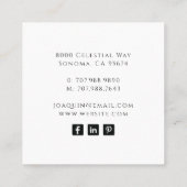 Carré Carte de visite céleste Sun Moon (Dos)