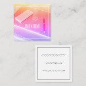 Carré Carte de visite Clavier Ordinateur Copywriter (Devant / Derrière)