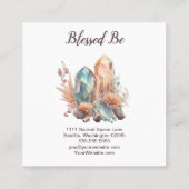 Carré Carte de visite cristaux et fleurs (Dos)