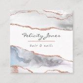 Carré Carte de visite d'âge or blanc et Rose (Devant)