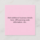 Carré Carte de visite d'analyse de code QR (Dos)