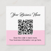 Carré Carte de visite d'analyse de code QR (Devant)