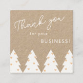 Carré Carte de visite d'appréciation du client de Noël (Devant)