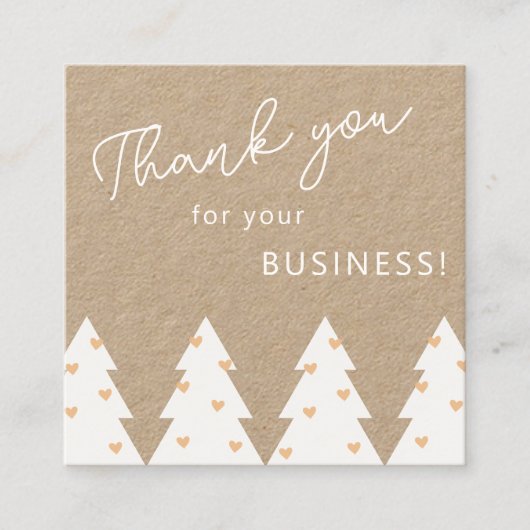 Carré Carte de visite d'appréciation du client de Noël (Devant)