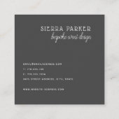 Carré Carte de visite d'aquarelle de pivoine (Dos)