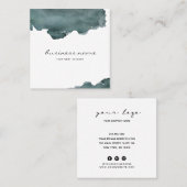 Carré Carte de visite d'aquarelle simple (Devant / Derrière)