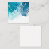 Carré Carte de visite d'aquarelle vide (Devant / Derrière)