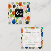 Carré Carte de visite d'art de la Parties scintillant d' (Devant / Derrière)