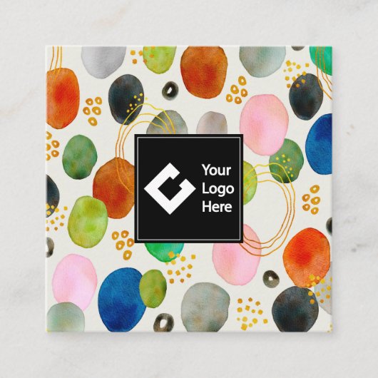 Carré Carte de visite d'art de la Parties scintillant d' (Devant)