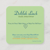 Carré Carte de visite d'artiste (Dos)