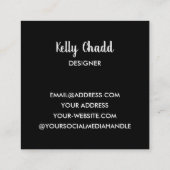 Carré Carte de visite de bijouterie (Dos)