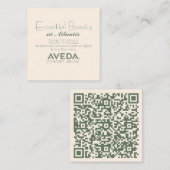 Carré Carte de visite de code du salon QR (Devant / Derrière)