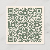 Carré Carte de visite de code du salon QR (Dos)