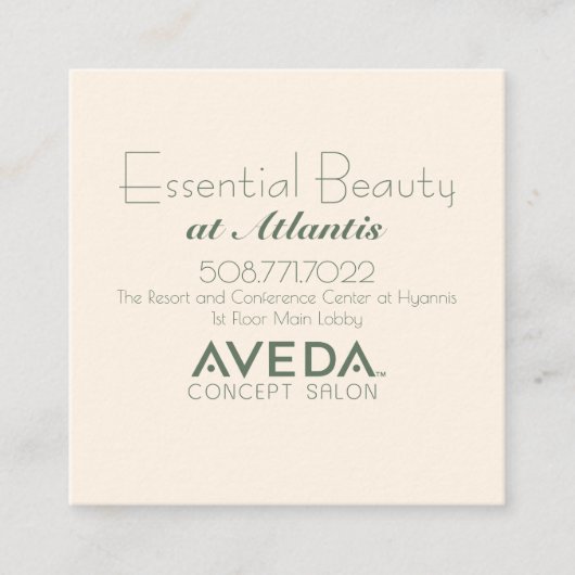 Carré Carte de visite de code du salon QR (Devant)