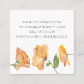 Carré Carte de visite de code QR - Aquarelle Florale (Devant)