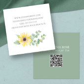 Carré Carte de visite de code QR - Aquarelle Florale