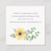 Carré Carte de visite de code QR - Aquarelle Florale (Devant)