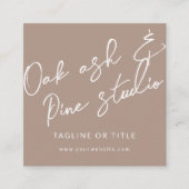 Carré Carte de visite de code QR Boho moderne (Devant)