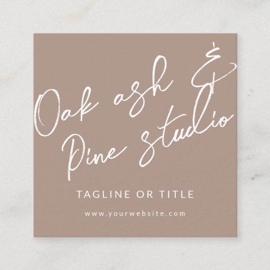 Carré Carte de visite de code QR Boho moderne (Devant)