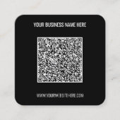Carré Carte de visite de code QR personnalisé (Devant)