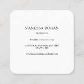 Carré Carte de visite de colibri (Dos)