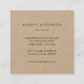 Carré Carte de visite de colibri (Dos)