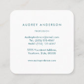 Carré Carte de visite de colibri (Dos)