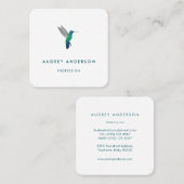 Carré Carte de visite de colibri (Devant / Derrière)