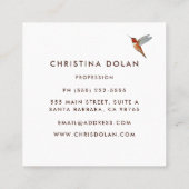 Carré Carte de visite de colibri (Dos)