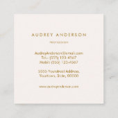 Carré Carte de visite de colibri (Dos)