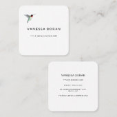 Carré Carte de visite de colibri (Devant / Derrière)