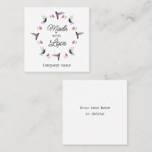 Carré Carte de visite de colibri (Devant / Derrière)