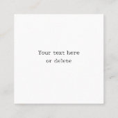 Carré Carte de visite de colibri (Dos)