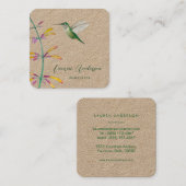 Carré Carte de visite de colibri (Devant / Derrière)