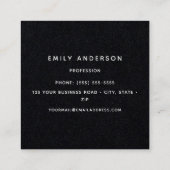 Carré Carte de visite de colibri noir (Dos)