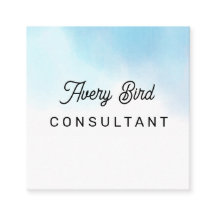 Carte de visite de couleur d'eau de tendance minim