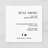 Carré Carte de visite de courtier de concessionnaires un (Dos)