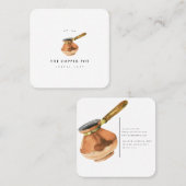 Carré Carte de visite de cuivre de café-restaurant (Devant / Derrière)