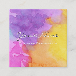 Carré Carte de visite de démarrage aquarelle