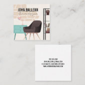 Carré carte de visite de design d'intérieur moderne et d (Devant / Derrière)